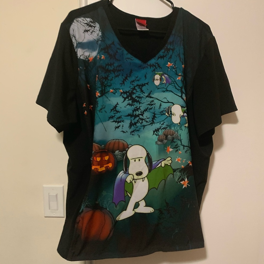 Halloween scrub top